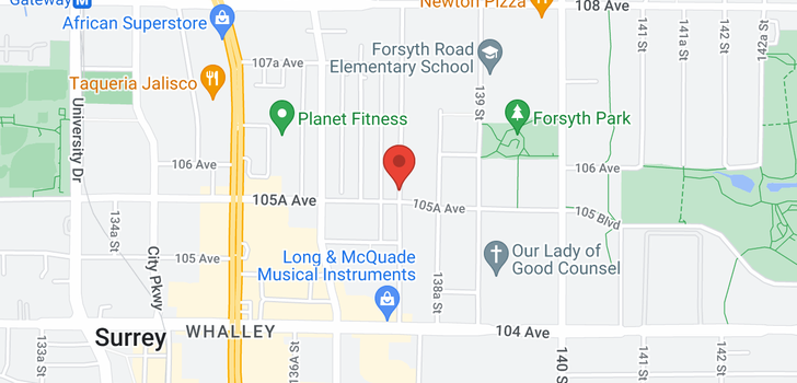 map of 210 13929 105A AVENUE